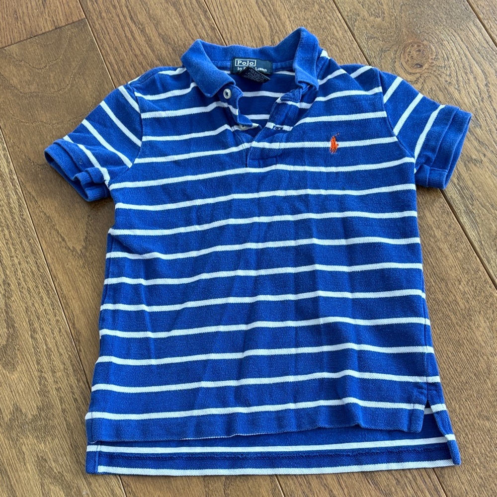 Polo by Ralph Lauren Kids Blue and White Striped Polo